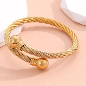 Twisted Gold-Tone Bracelet